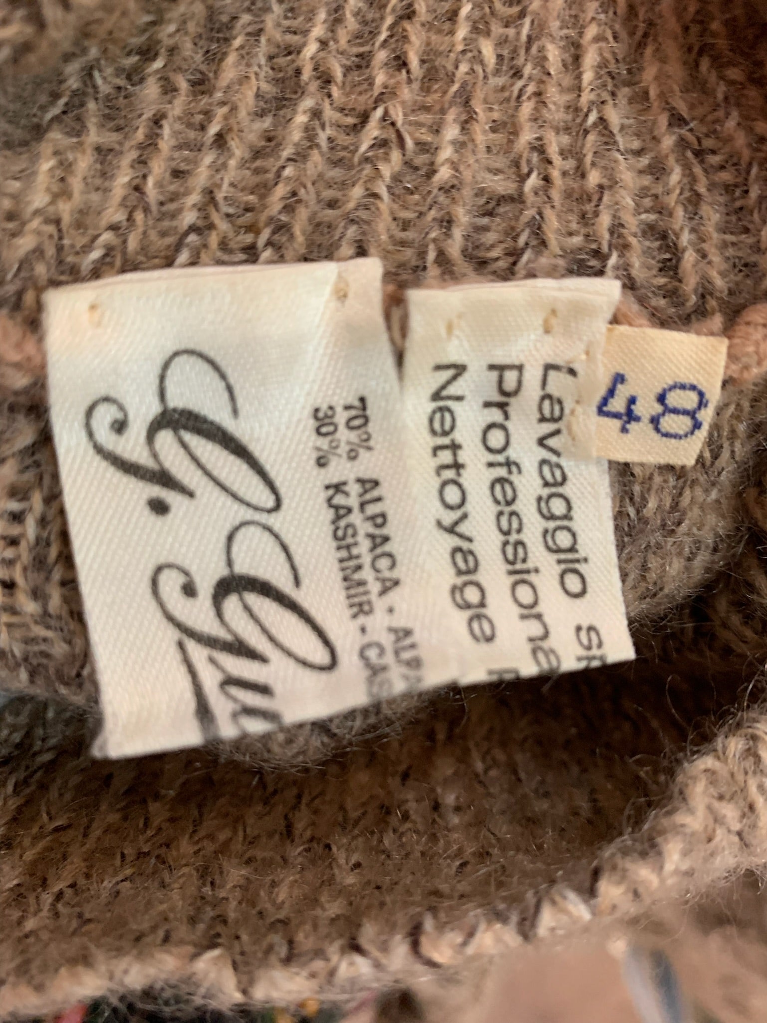 Gucci 1970s Alpaca/Cashmere Turtleneck Sweater LABEL 6 of 6