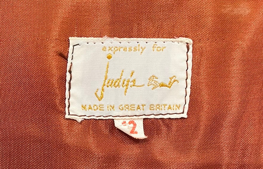 Judy's 1970s Suede Vest/Skirt Ensemble with Floral Appliqué TAG PHOTO 4 OF 4