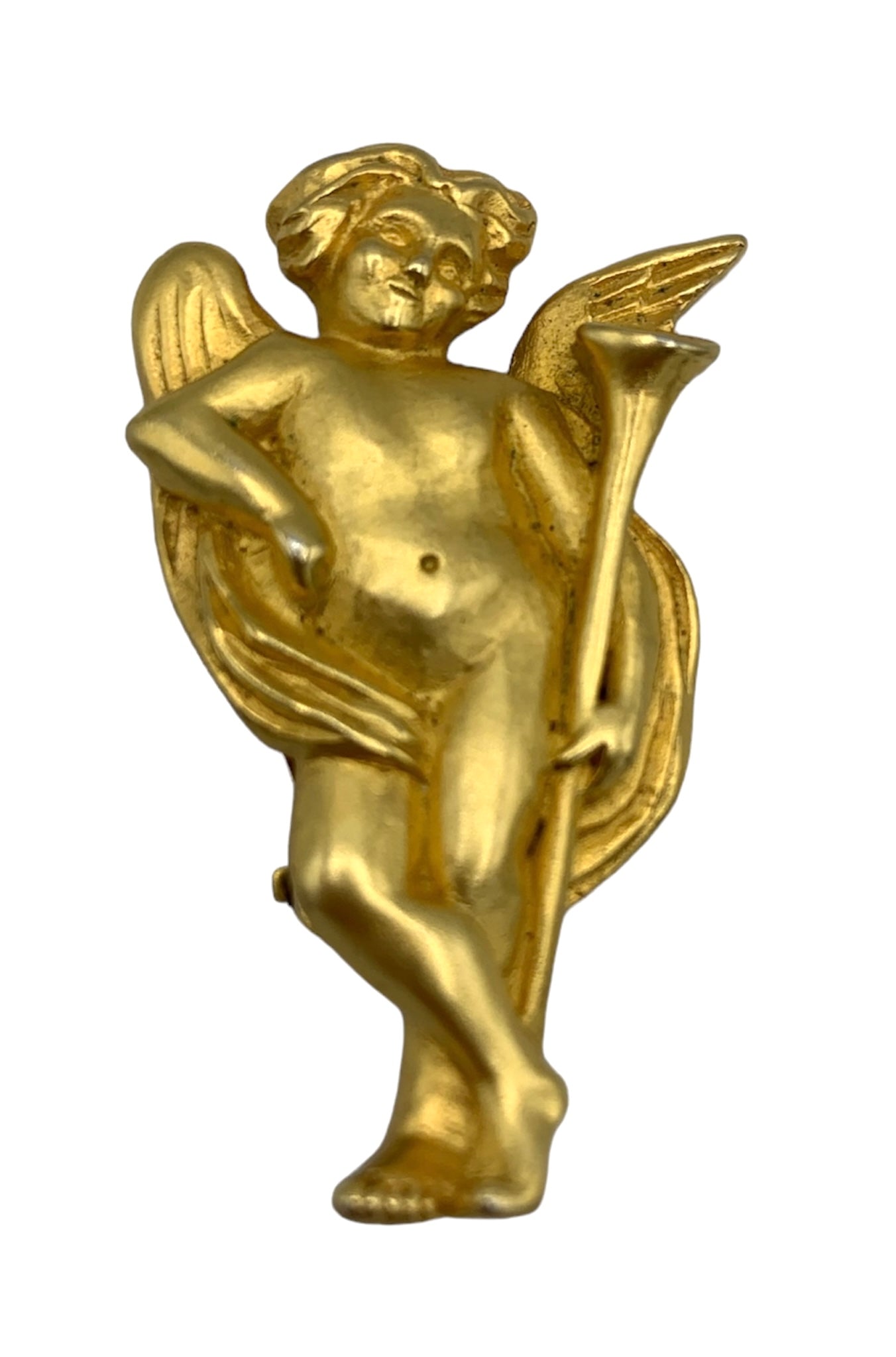 Karl Lagerfeld Matte Gold Archangel Gabriel & Michael Earrings 2