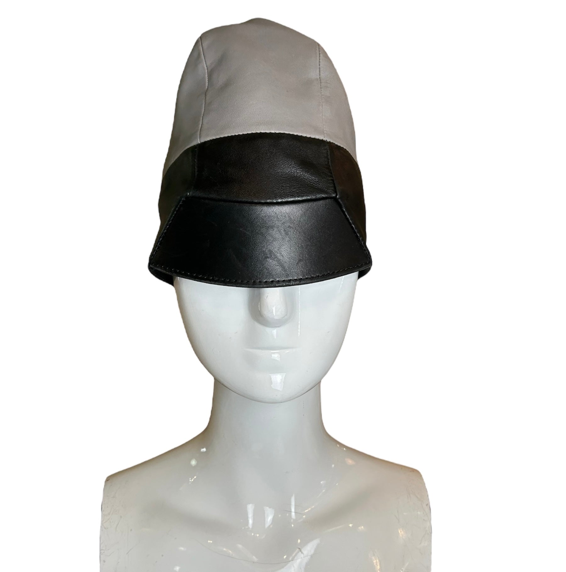 PRADA 60s Inspired Leather Cloche FRONT PHOTO 1 OF 4