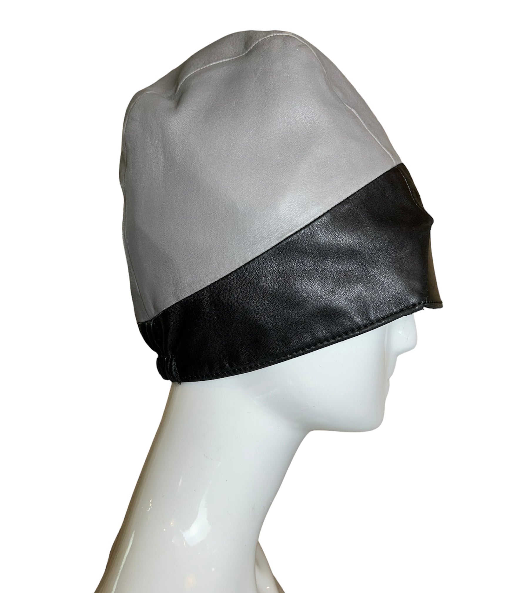 PRADA 60s Inspired Leather Cloche SIDE PHOTO 2 OF 4