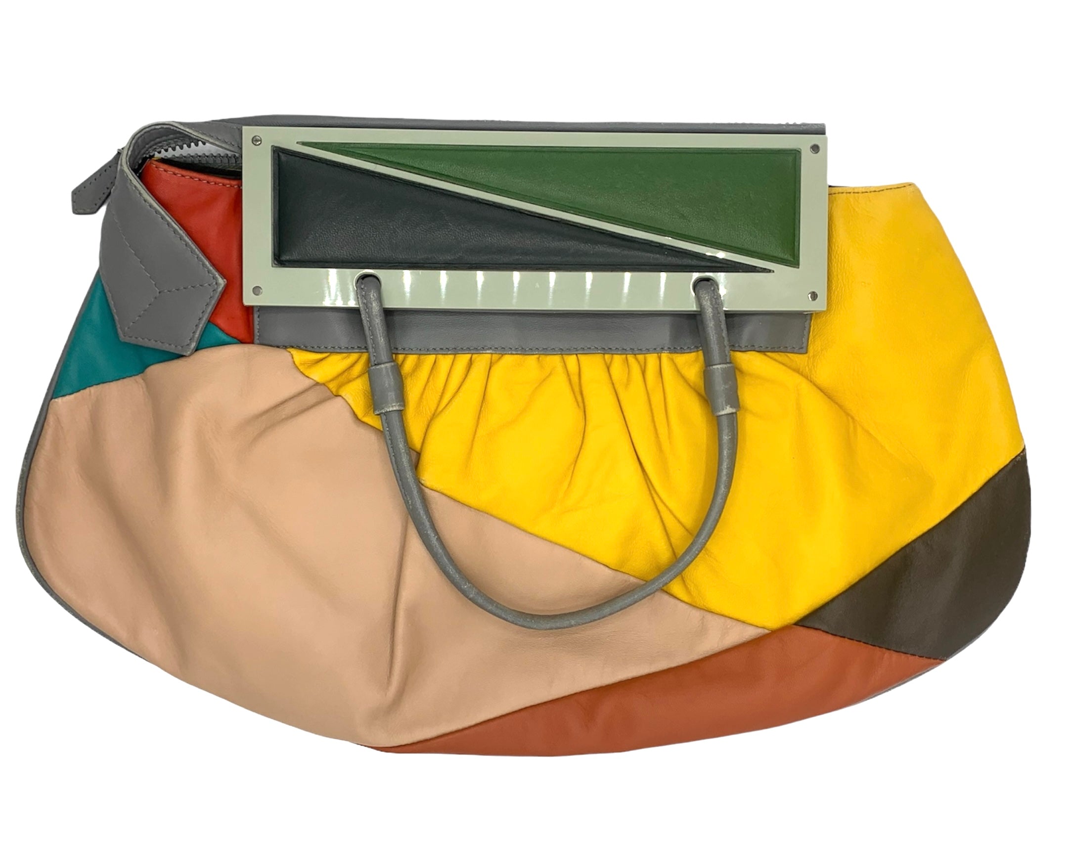 Fendi F/W '07 Multi-Color Leather Patchwork Convertible Clutch Bag, 2