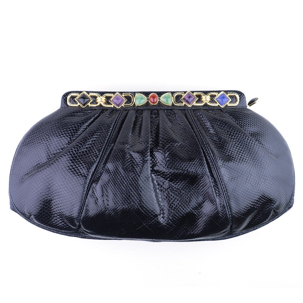 Vintage LEIBER 80s Reptile Clutch