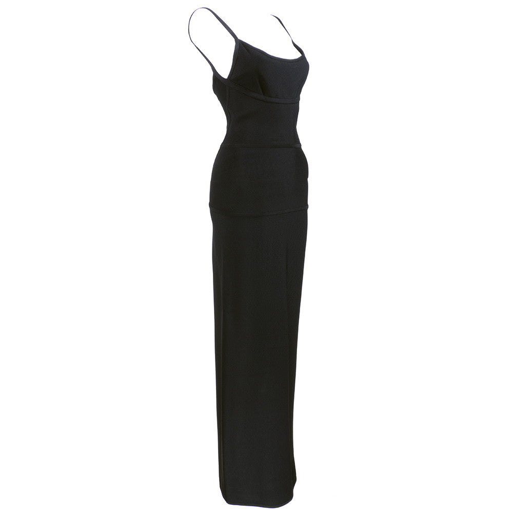 Vintage LEGER 90s Classic Black Bandage Gown, side
